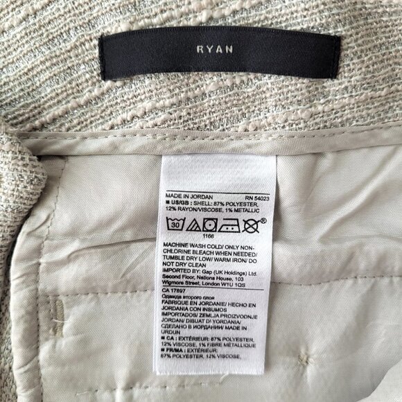 NWOT Banana Republic Cream Ryan Tweed Metallic Fringe Detail Shorts - Picture 10 of 10